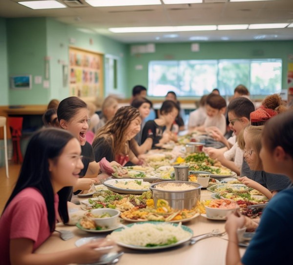 走进食堂，品美食，促文明学校