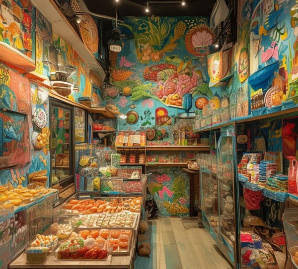 5平方餐饮零食店，艺术与生活空间的艺术体验