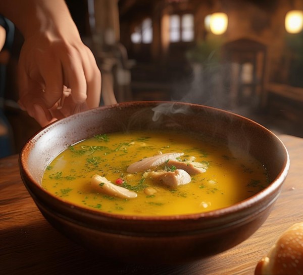 鸭得堡老鸭汤，服务员小Art的用心服务